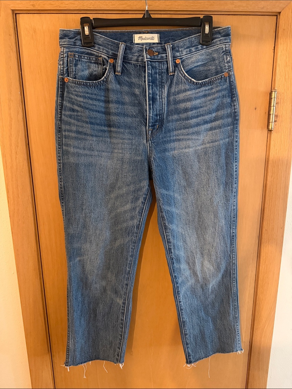 Madewell Women’s Rigid Stovepipe Straight Leg Cropped Jeans Size 28